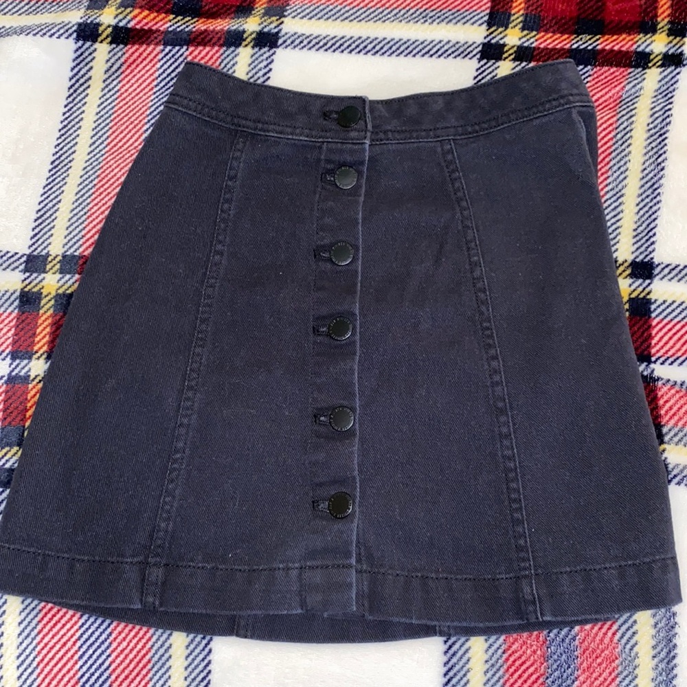 Black Jean Skirt